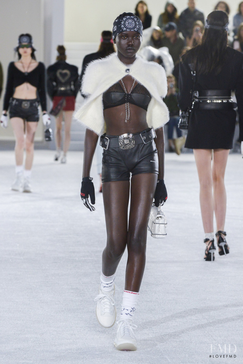 Adut Akech Bior featured in  the Alexander Wang fashion show for Spring/Summer 2019