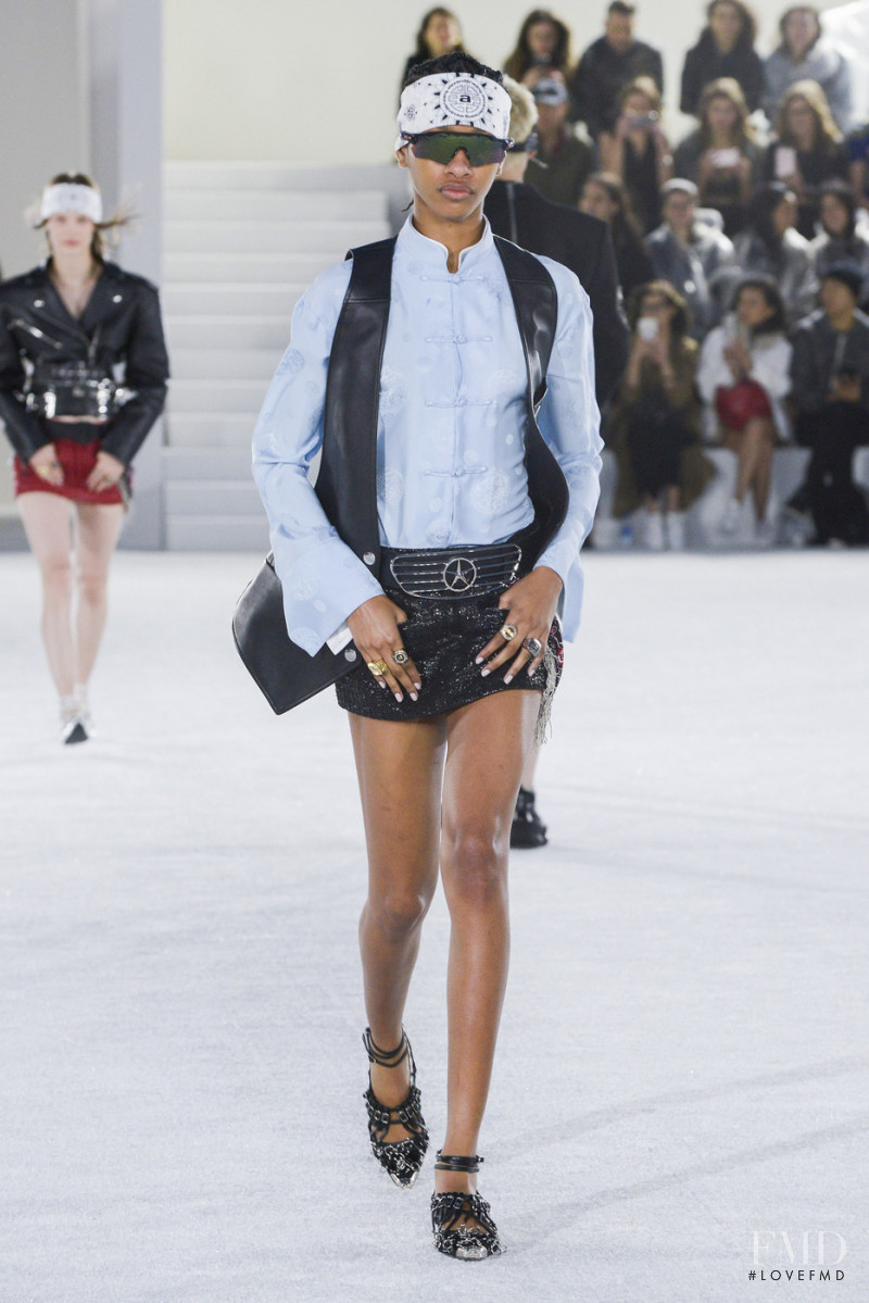 Naomi Chin Wing featured in  the Alexander Wang fashion show for Spring/Summer 2019
