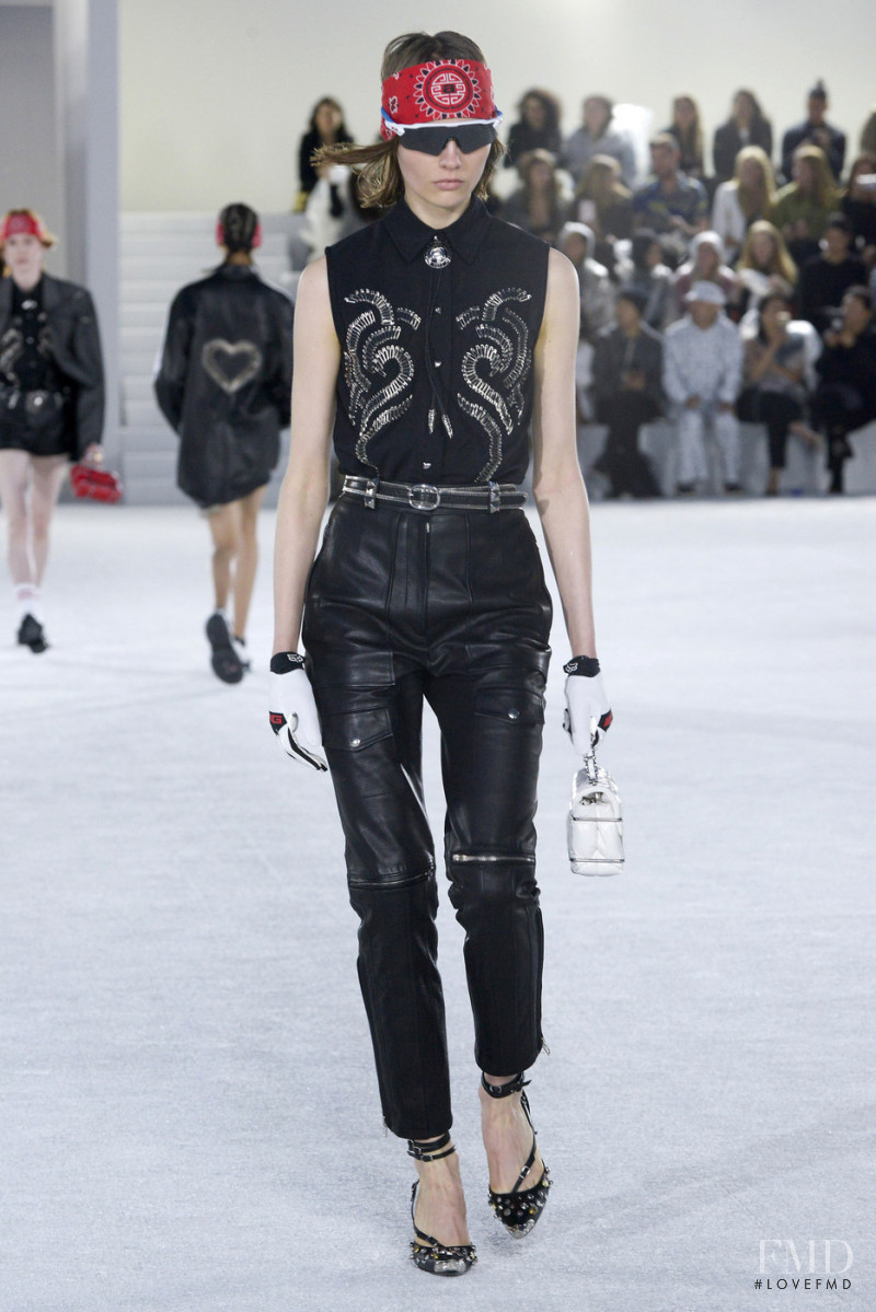 Fran Summers featured in  the Alexander Wang fashion show for Spring/Summer 2019