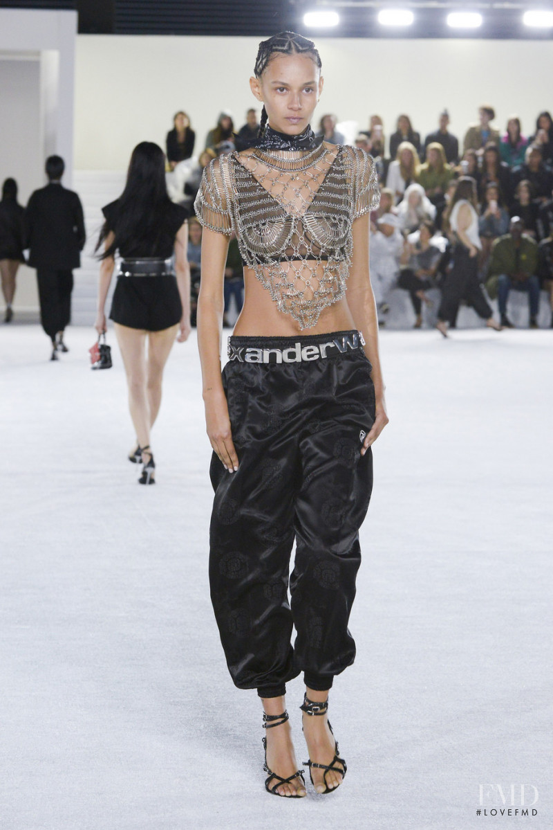 Binx Walton featured in  the Alexander Wang fashion show for Spring/Summer 2019