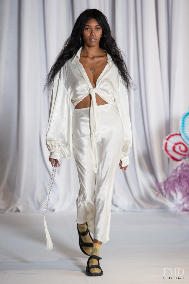 Jessica White featured in  the Collina Strada fashion show for Spring/Summer 2019