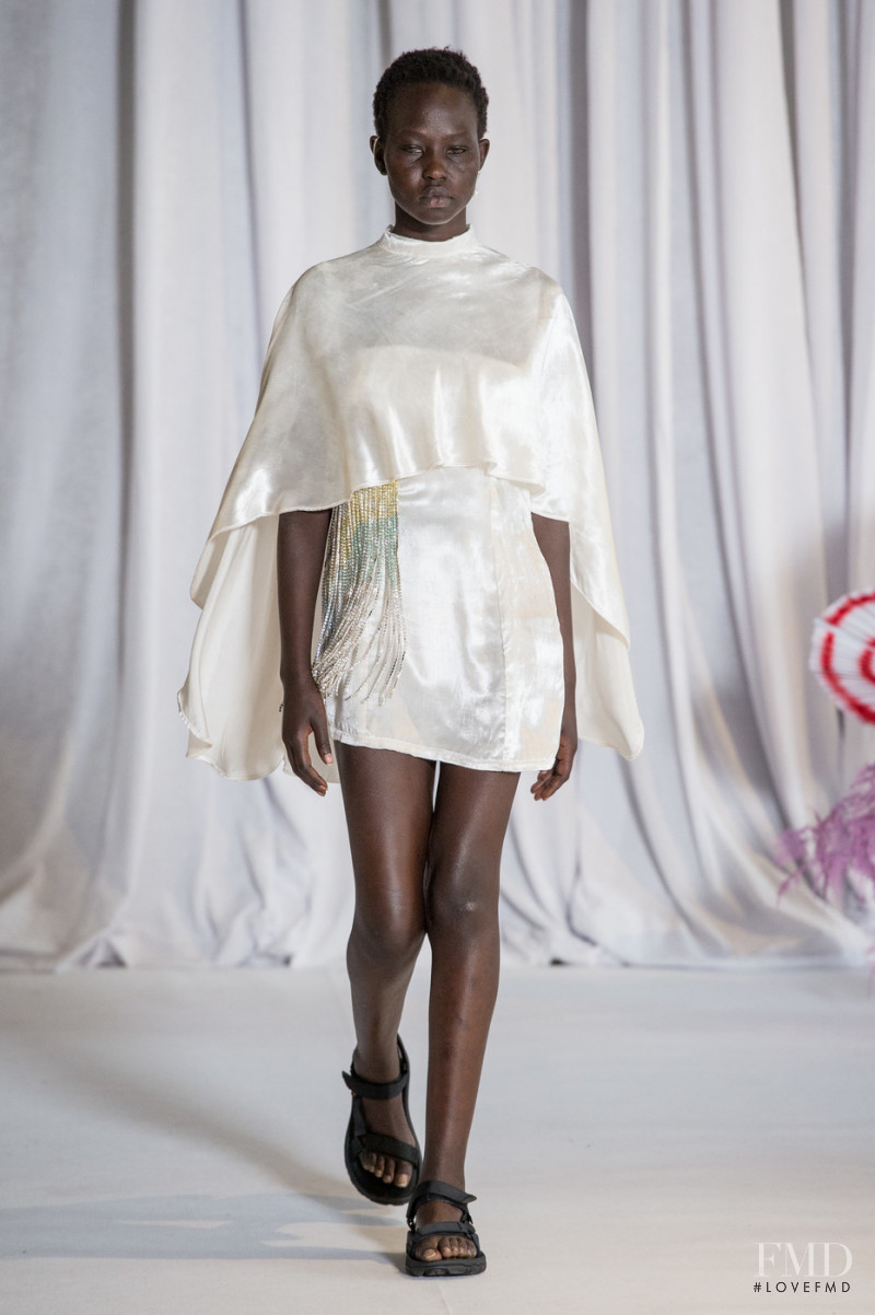 Aweng Chuol featured in  the Collina Strada fashion show for Spring/Summer 2019