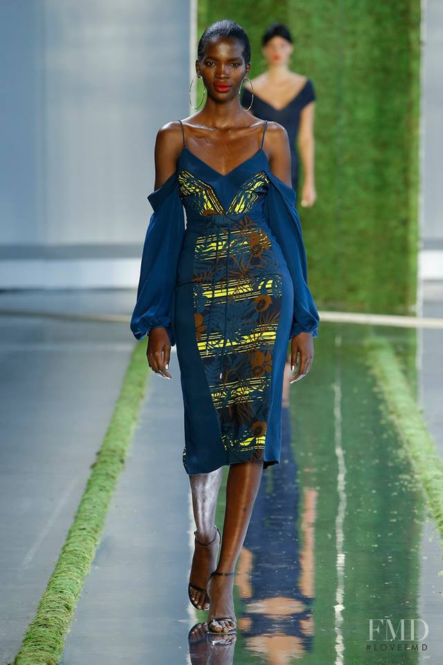 Aamito Stacie Lagum featured in  the Cushnie Et Ochs fashion show for Spring/Summer 2019