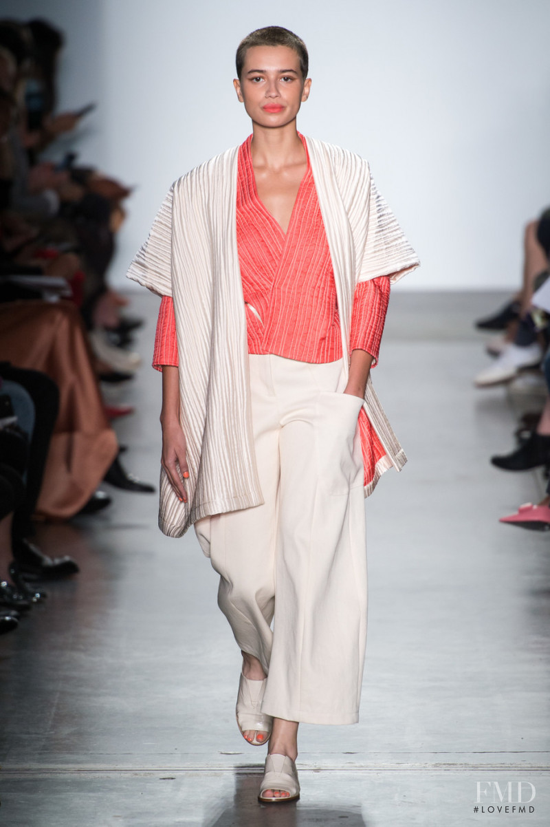 Danielle Melendez featured in  the Zero + Maria Cornejo fashion show for Spring/Summer 2019