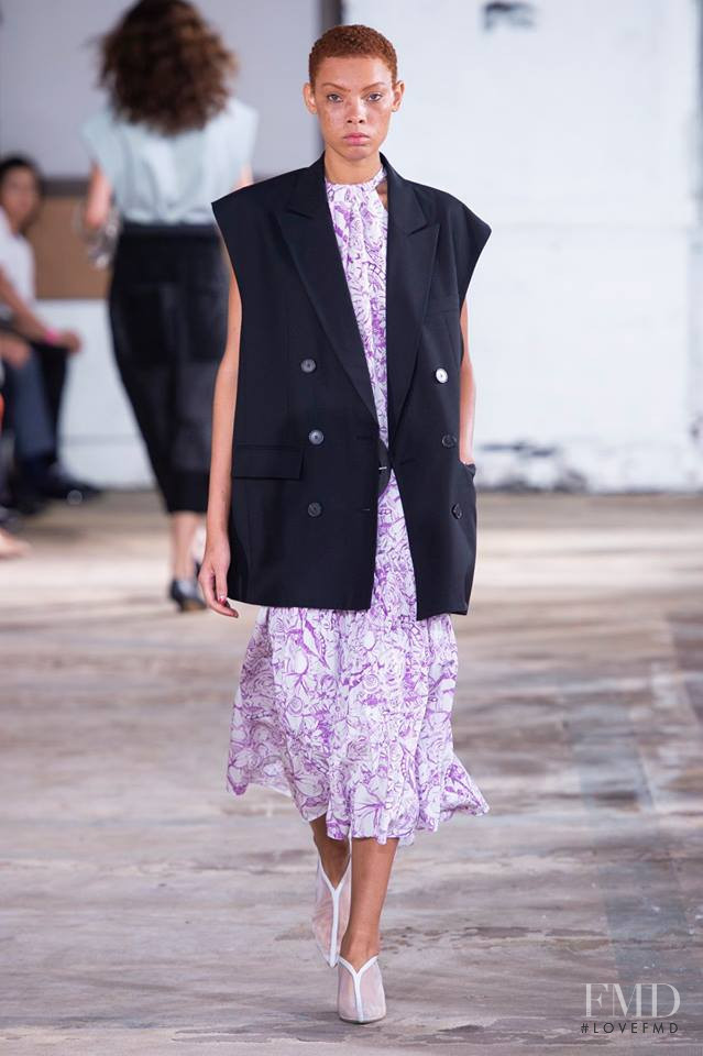 Aleece Wilson featured in  the Tibi fashion show for Spring/Summer 2019
