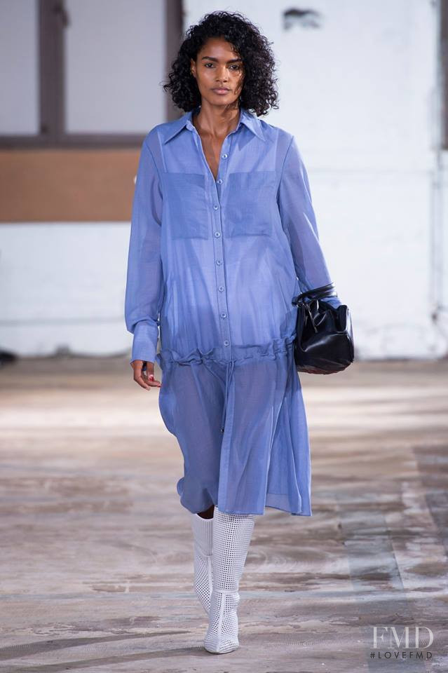 Nadia Araujo featured in  the Tibi fashion show for Spring/Summer 2019