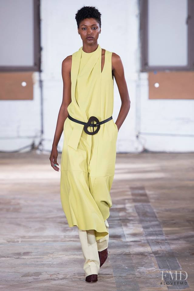 Dominique Brannon featured in  the Tibi fashion show for Spring/Summer 2019