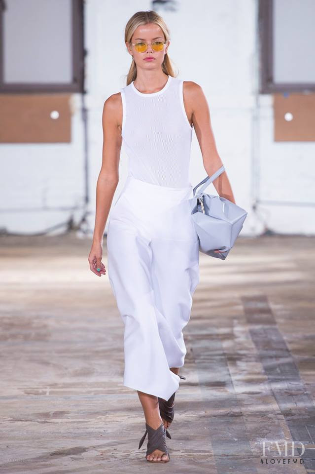 Frida Aasen featured in  the Tibi fashion show for Spring/Summer 2019
