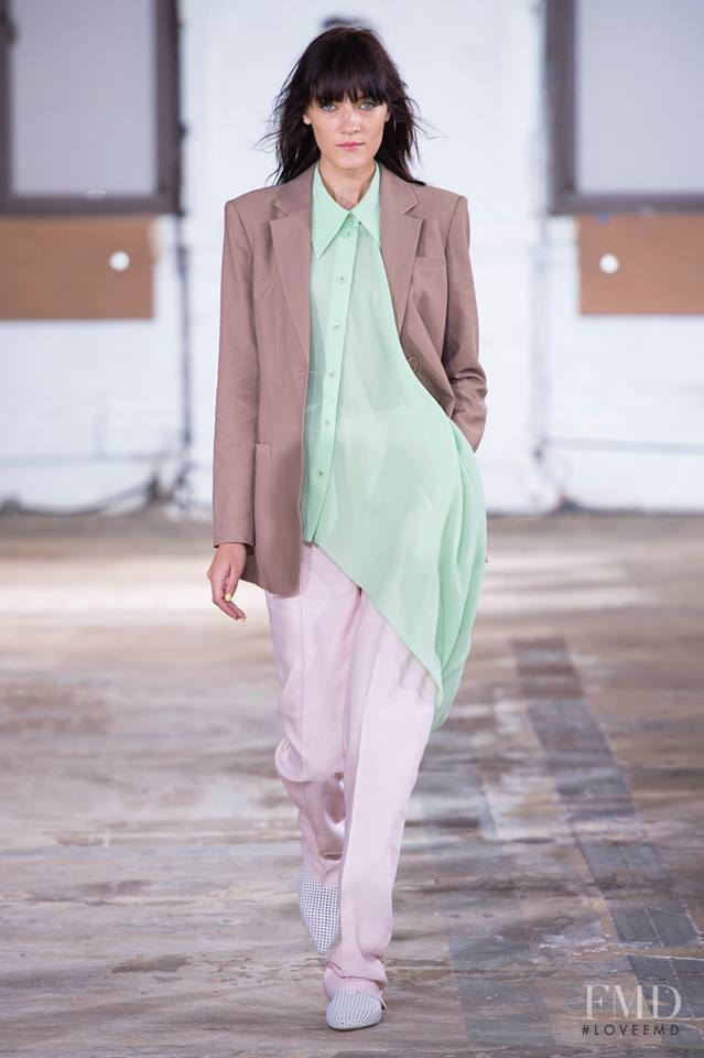 Liene Podina featured in  the Tibi fashion show for Spring/Summer 2019