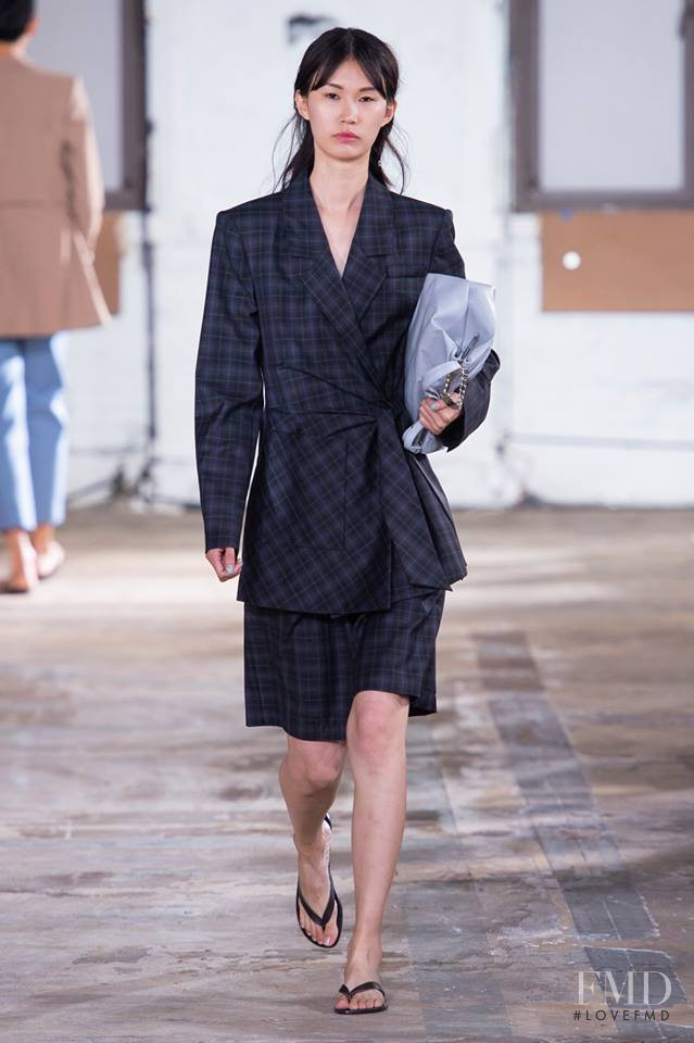 Xi Chen featured in  the Tibi fashion show for Spring/Summer 2019