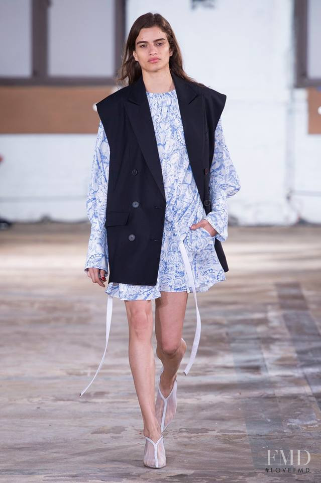 Linda Helena featured in  the Tibi fashion show for Spring/Summer 2019