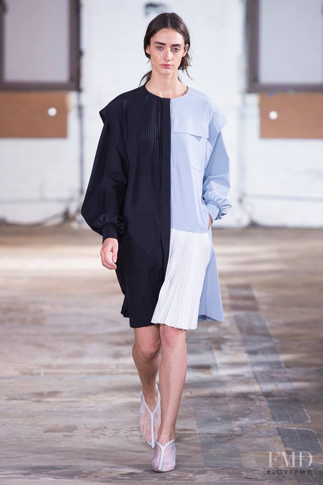 Amanda Googe featured in  the Tibi fashion show for Spring/Summer 2019