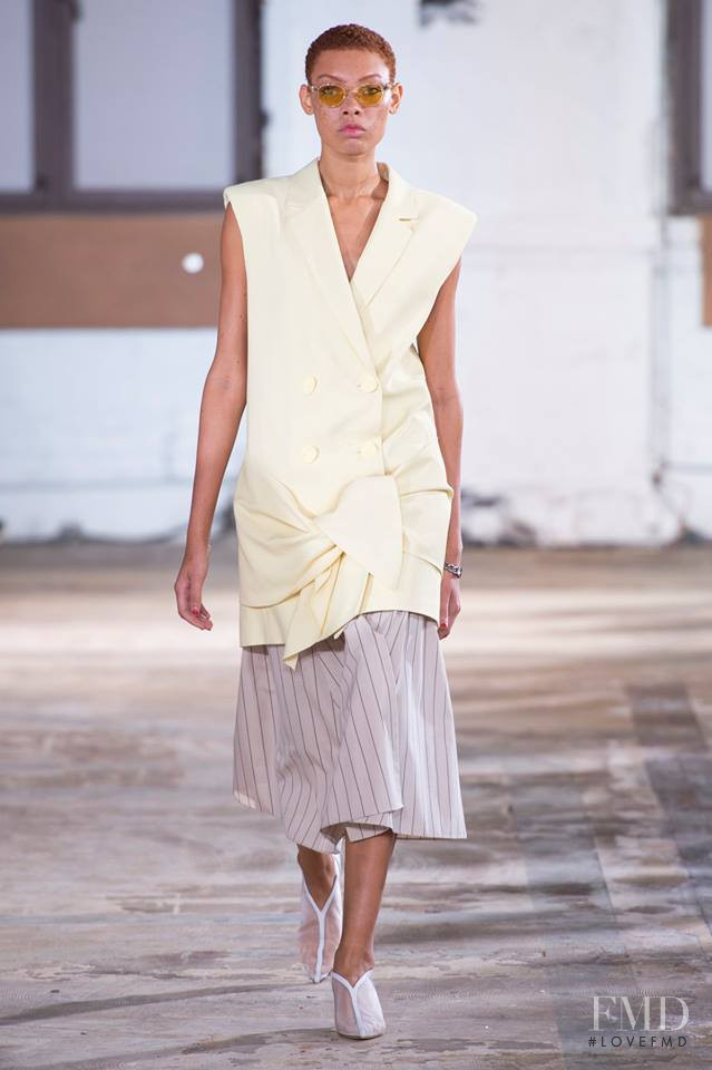 Aleece Wilson featured in  the Tibi fashion show for Spring/Summer 2019