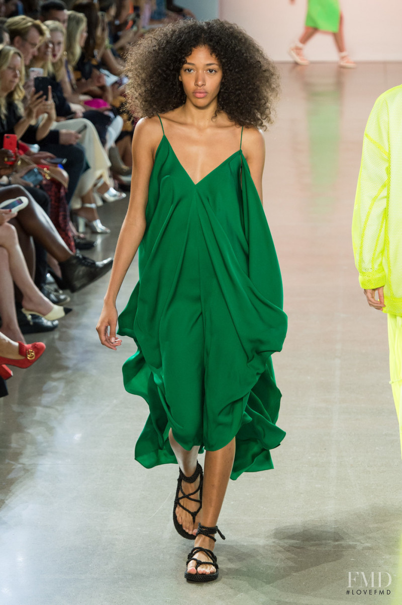 Riane Herzik featured in  the Milly fashion show for Spring/Summer 2019