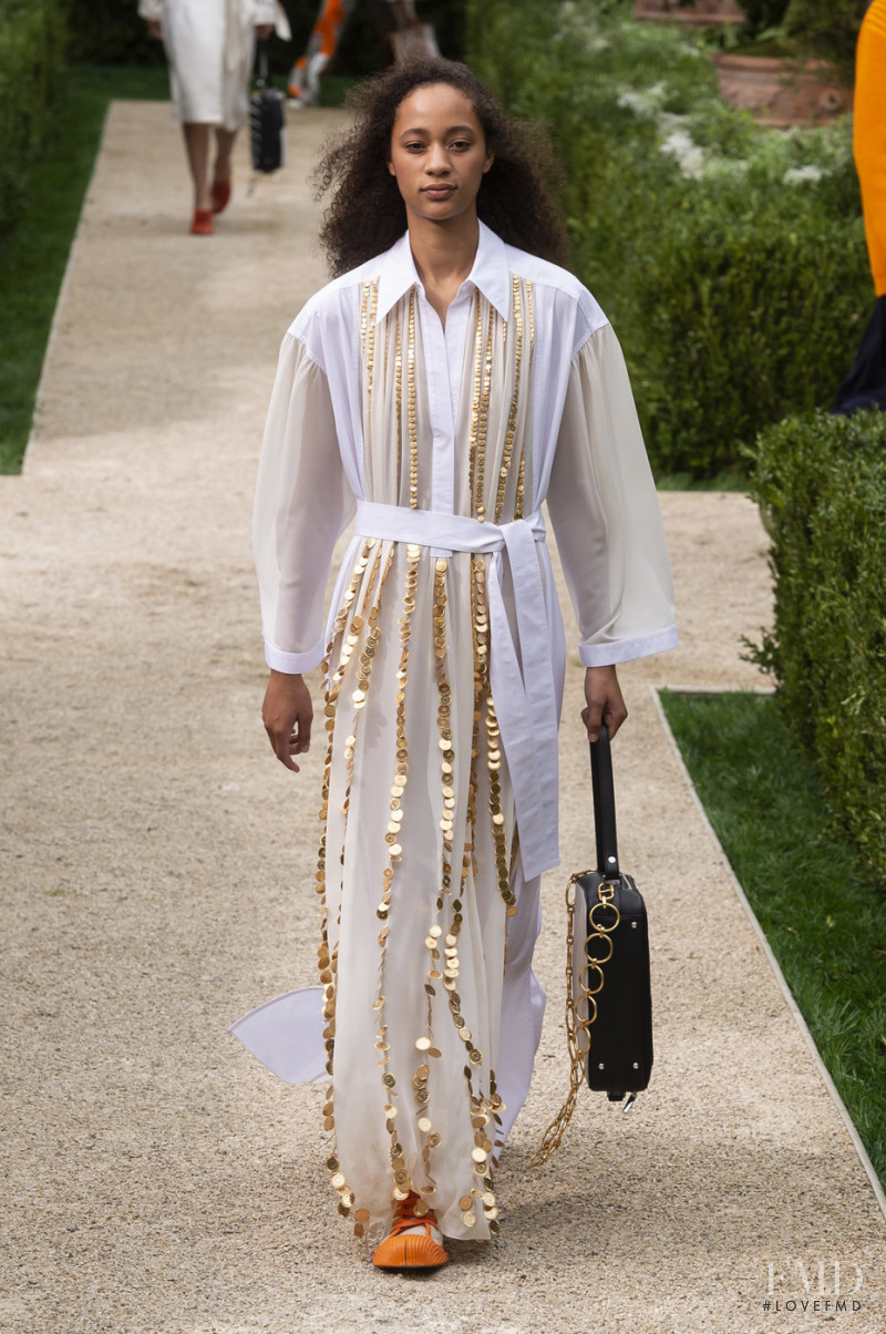 Selena Forrest featured in  the Tory Burch fashion show for Spring/Summer 2019