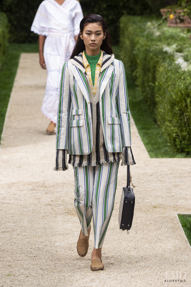 HoYeon Jung featured in  the Tory Burch fashion show for Spring/Summer 2019