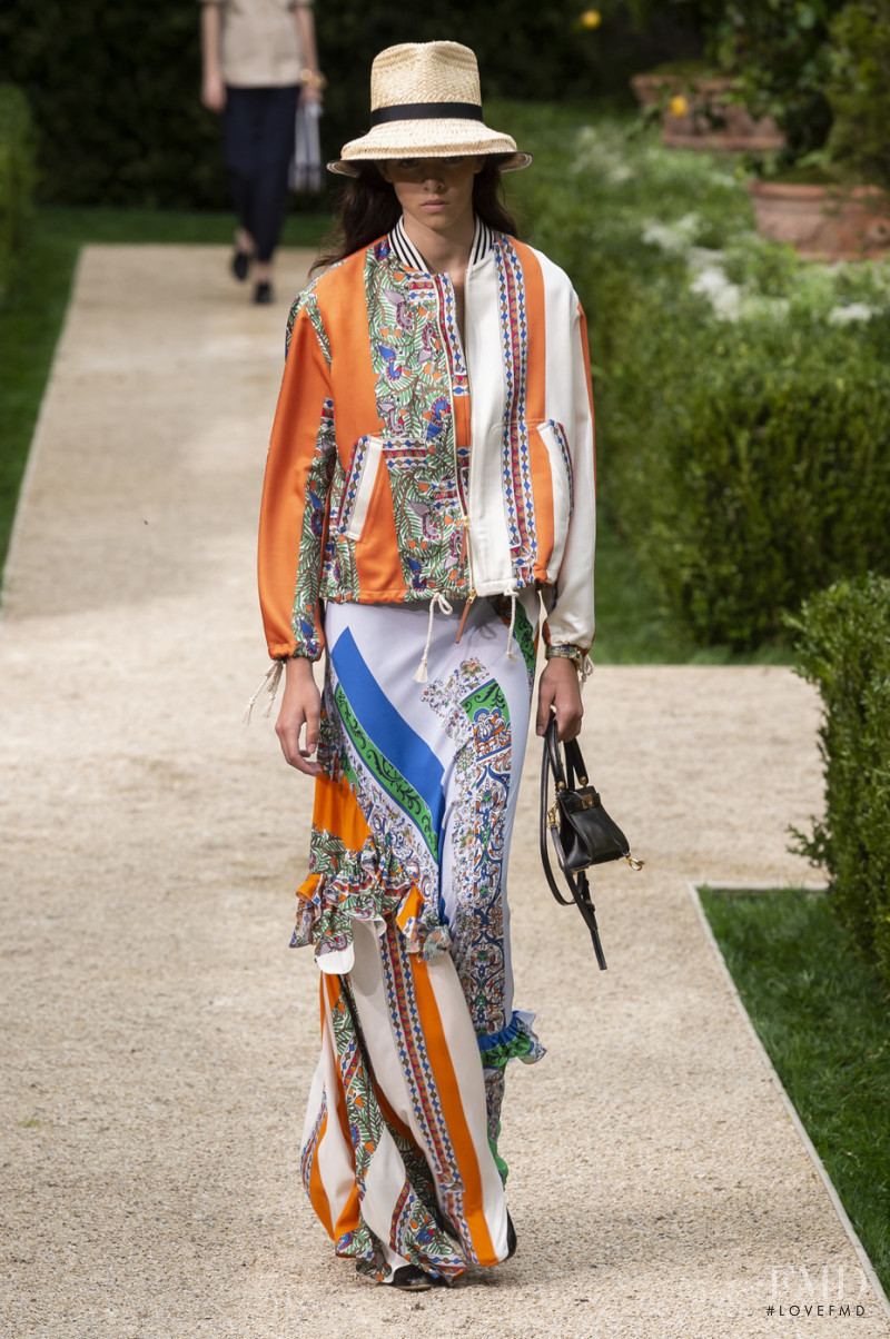 Maria Miguel featured in  the Tory Burch fashion show for Spring/Summer 2019