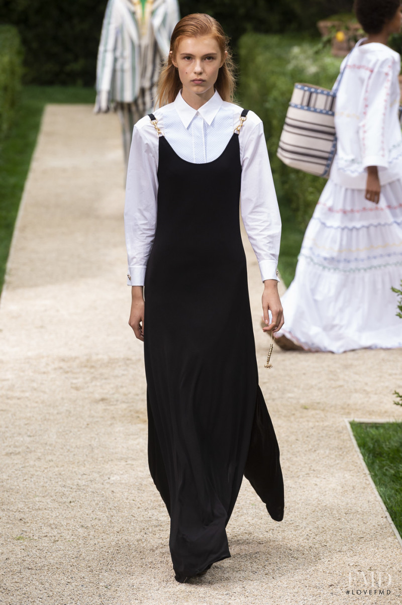Yeva Podurian featured in  the Tory Burch fashion show for Spring/Summer 2019