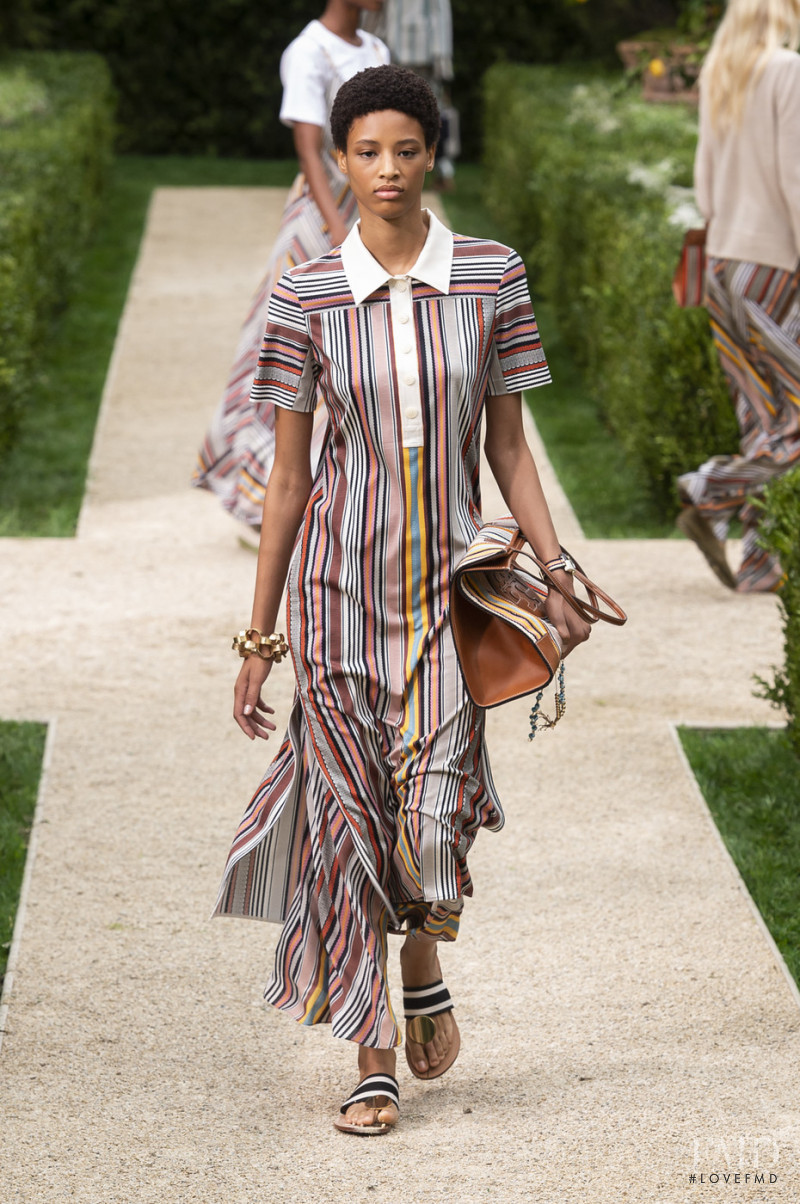 Janaye Furman featured in  the Tory Burch fashion show for Spring/Summer 2019