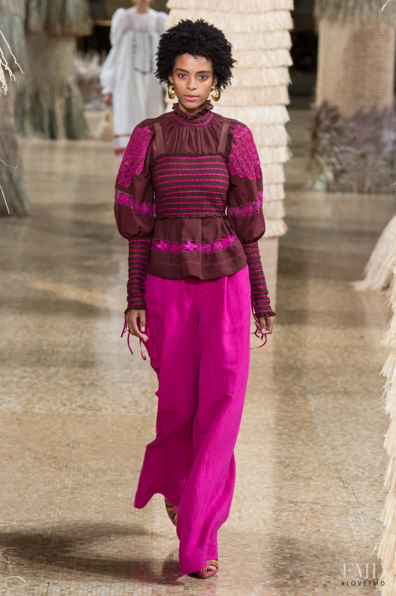 Alécia Morais featured in  the Ulla Johnson fashion show for Spring/Summer 2019