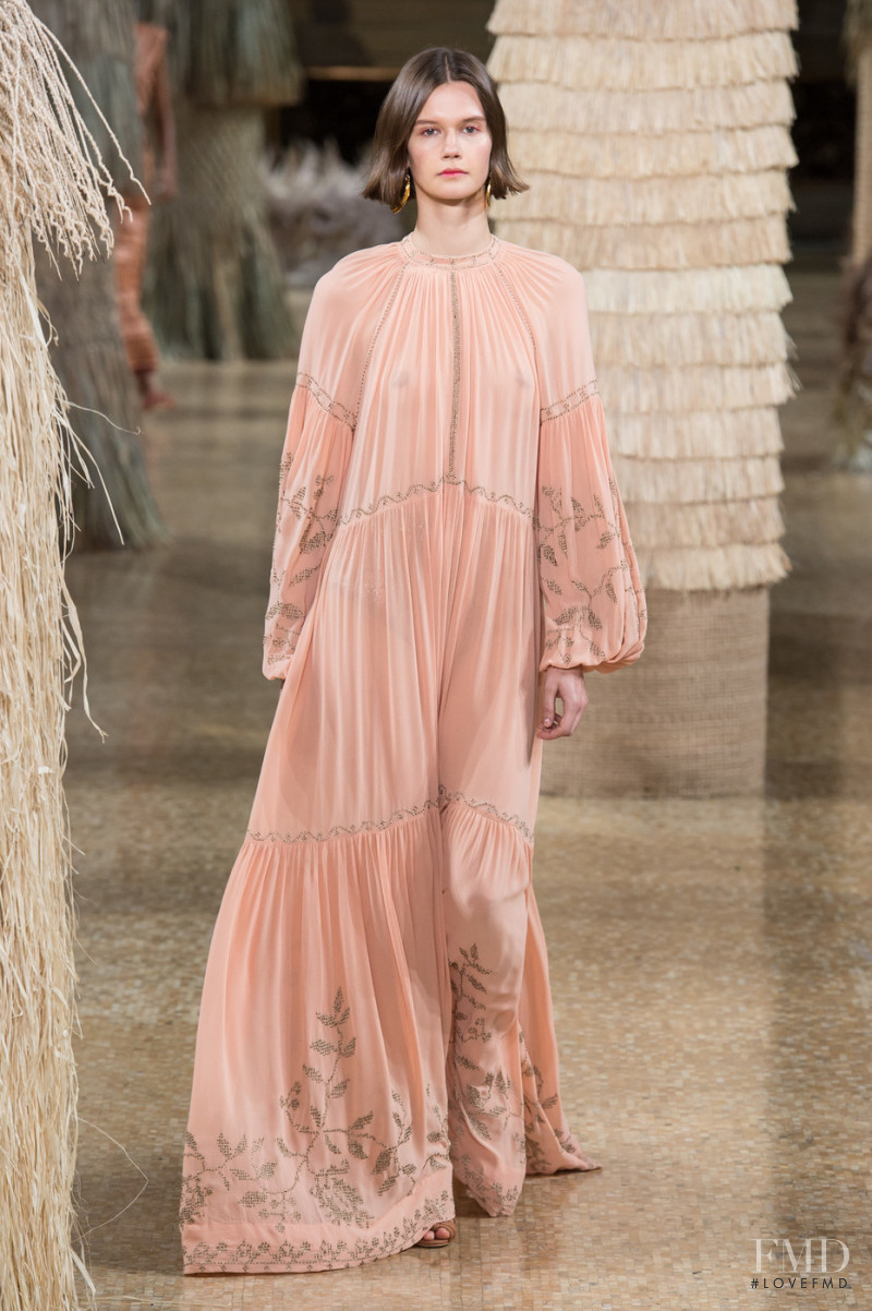 Daniela Kocianova featured in  the Ulla Johnson fashion show for Spring/Summer 2019