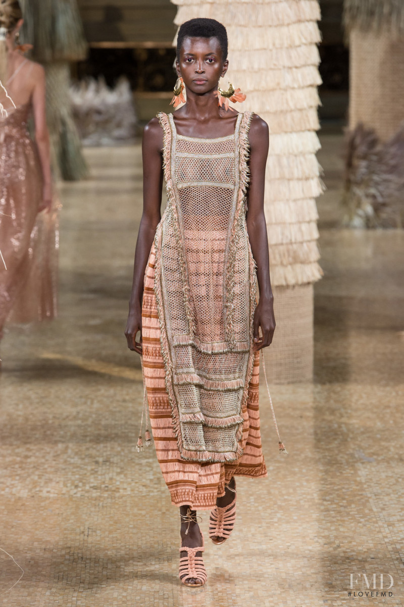 Amira Pinheiro featured in  the Ulla Johnson fashion show for Spring/Summer 2019