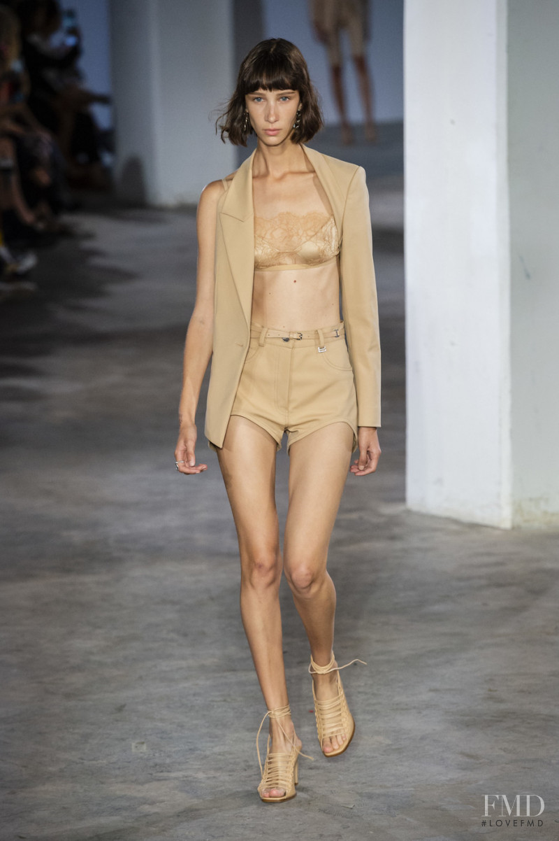 Sasha Knysh featured in  the Dion Lee fashion show for Spring/Summer 2019