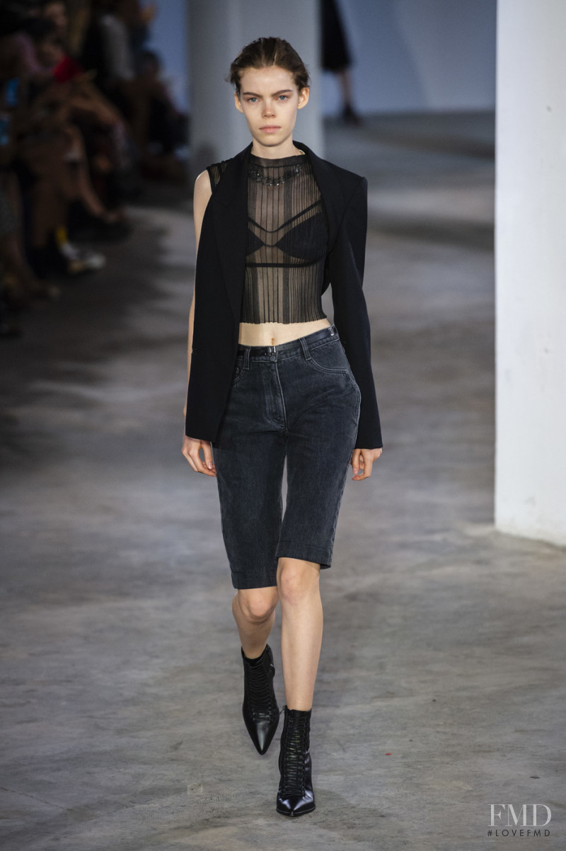 Nina Gulien featured in  the Dion Lee fashion show for Spring/Summer 2019