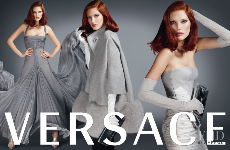 Catherine McNeil featured in  the Versace advertisement for Autumn/Winter 2007