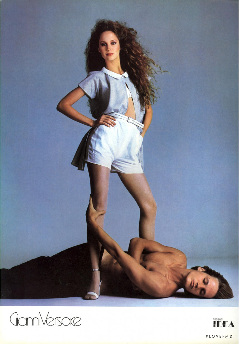 Rosie Vela featured in  the Versace advertisement for Spring/Summer 1980