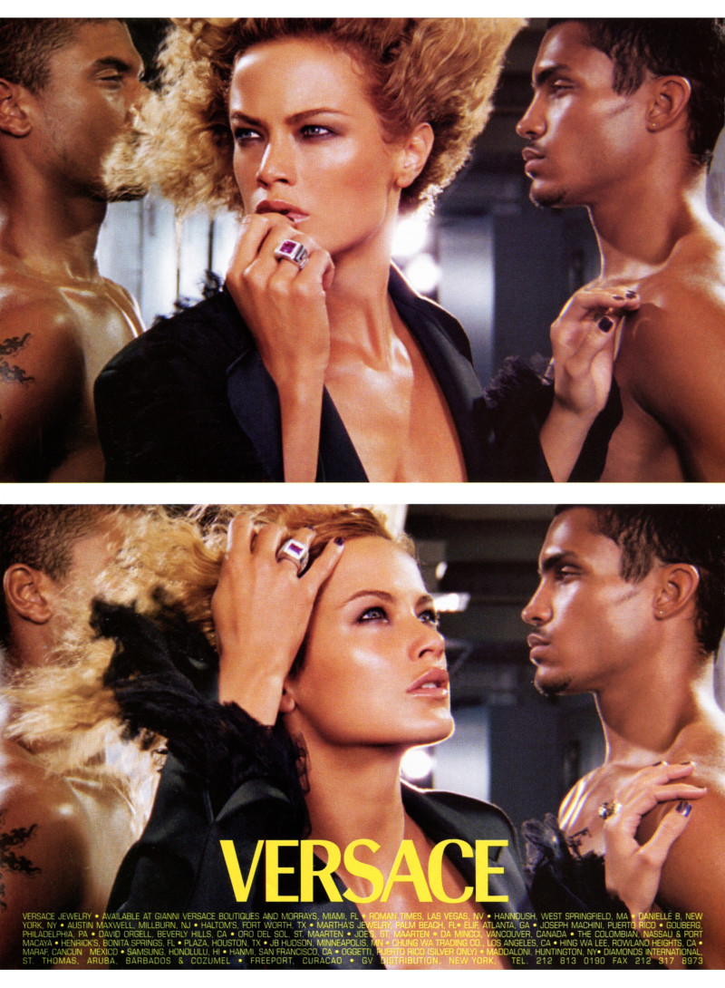 Amber Valletta featured in  the Versace advertisement for Autumn/Winter 1999