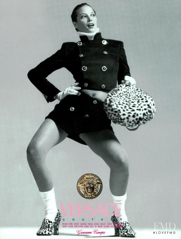 Christy Turlington featured in  the Versace advertisement for Autumn/Winter 1994