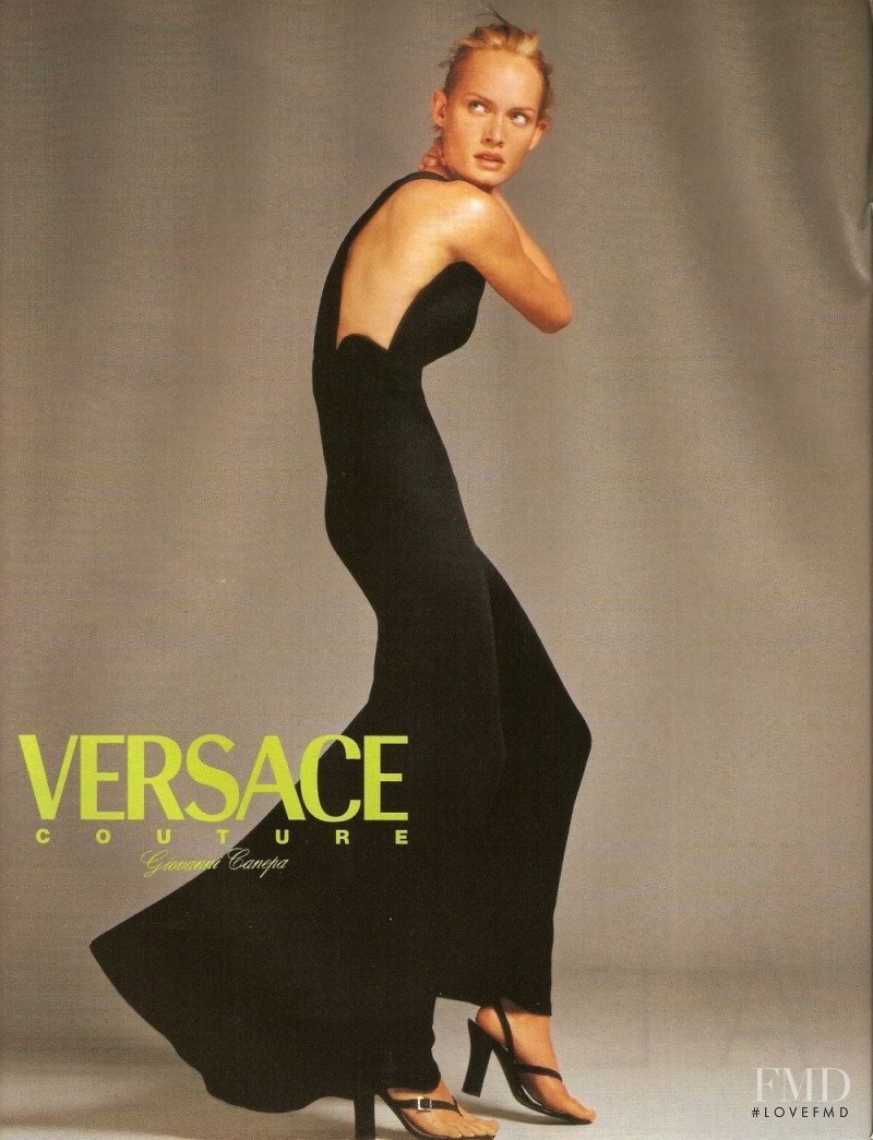 Amber Valletta featured in  the Versace advertisement for Spring/Summer 1996