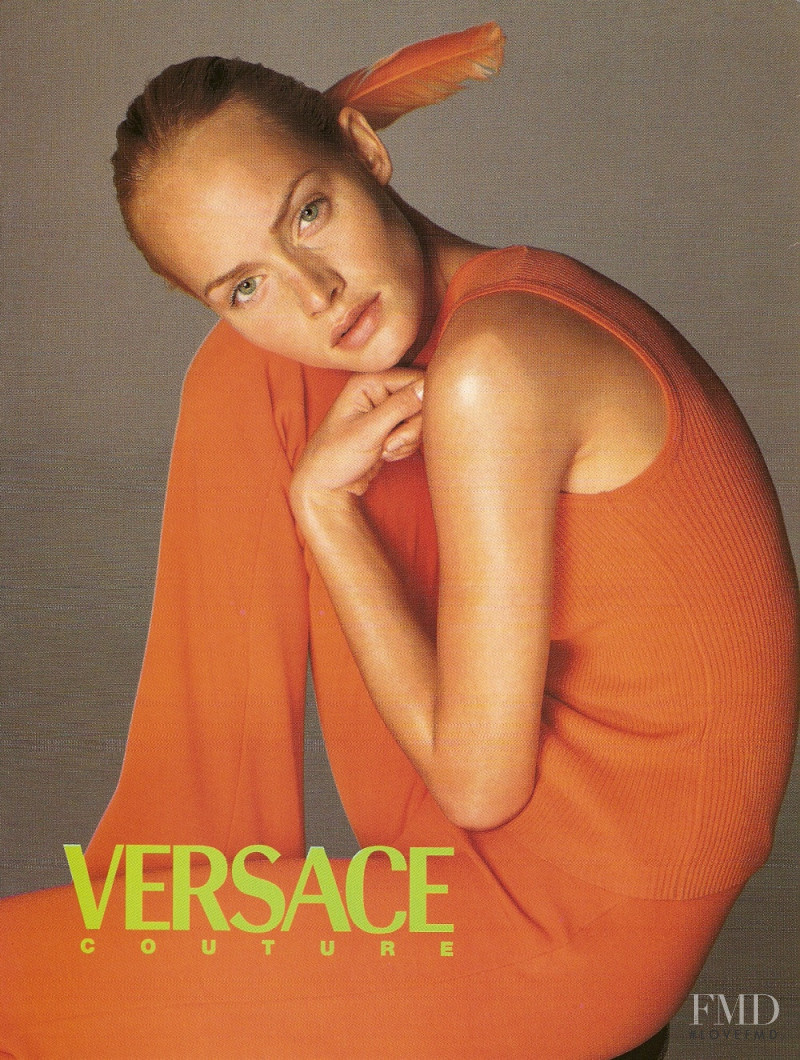 Amber Valletta featured in  the Versace advertisement for Spring/Summer 1996