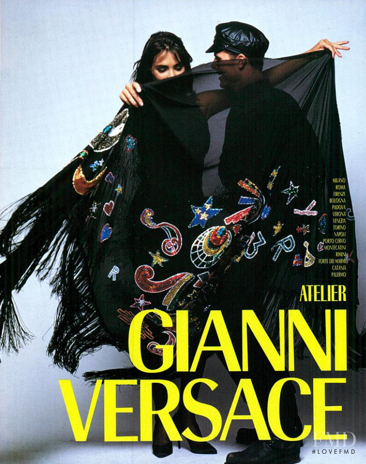 Talisa Soto featured in  the Gianni Versace Couture advertisement for Autumn/Winter 1989