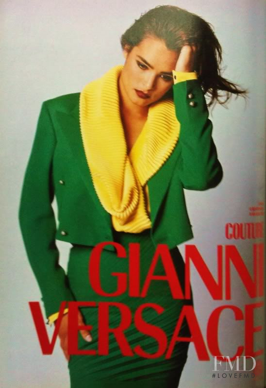 Talisa Soto featured in  the Gianni Versace Couture advertisement for Autumn/Winter 1989