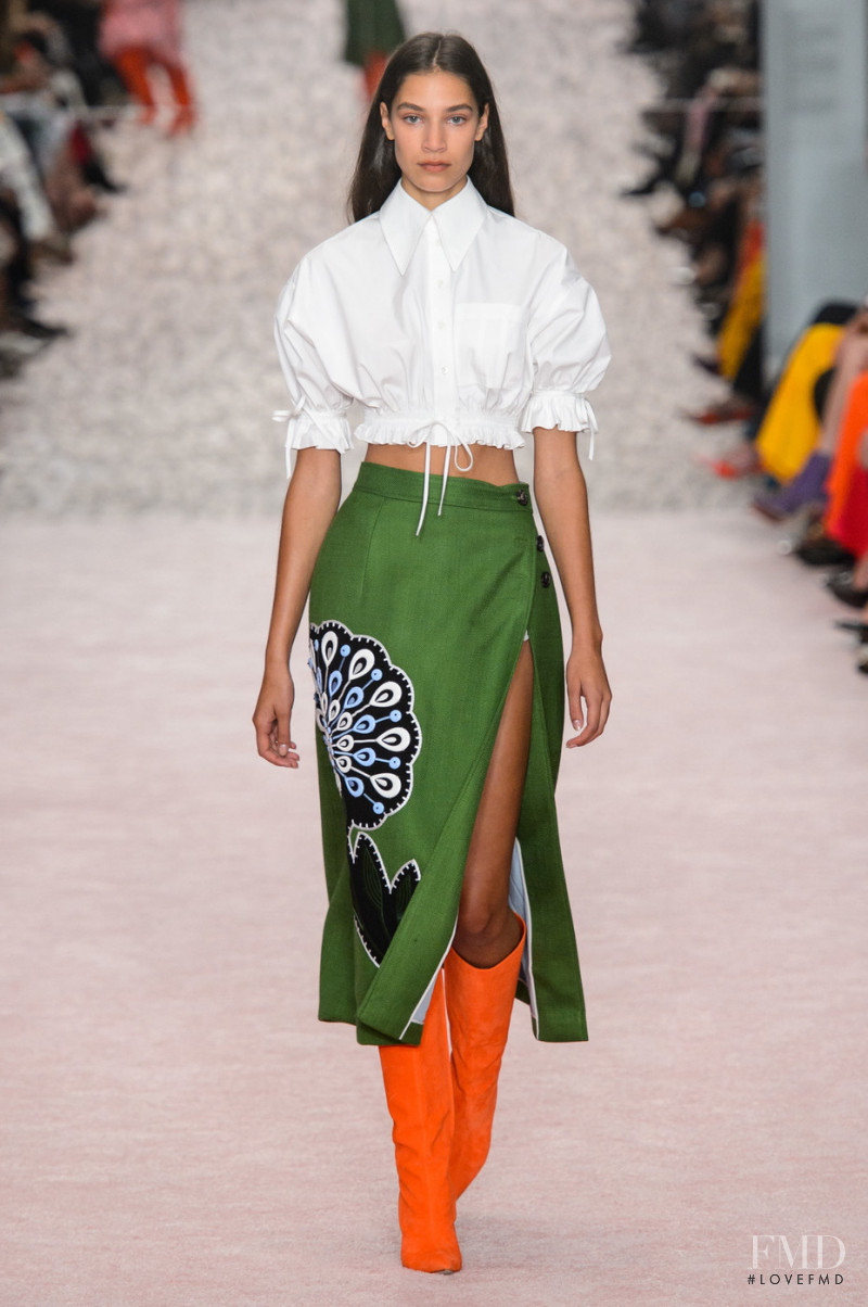 Madi Landram featured in  the Carolina Herrera fashion show for Spring/Summer 2019