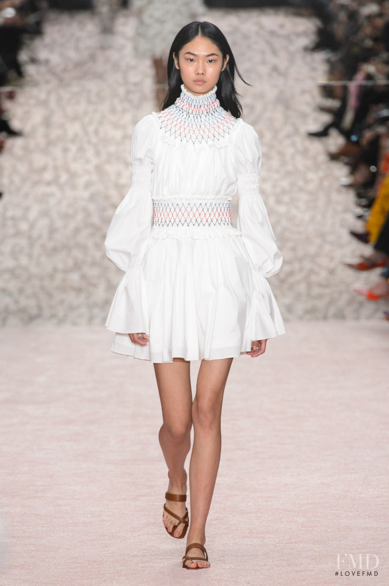 Sijia Kang featured in  the Carolina Herrera fashion show for Spring/Summer 2019