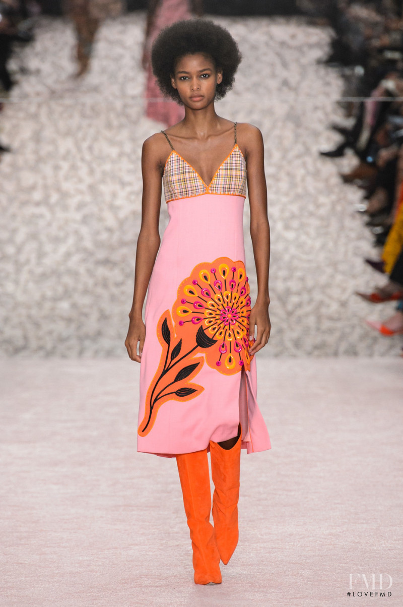 Blesnya Minher featured in  the Carolina Herrera fashion show for Spring/Summer 2019