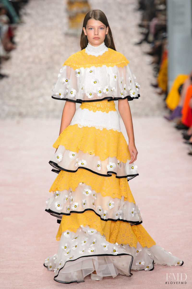 Mathilde Henning featured in  the Carolina Herrera fashion show for Spring/Summer 2019