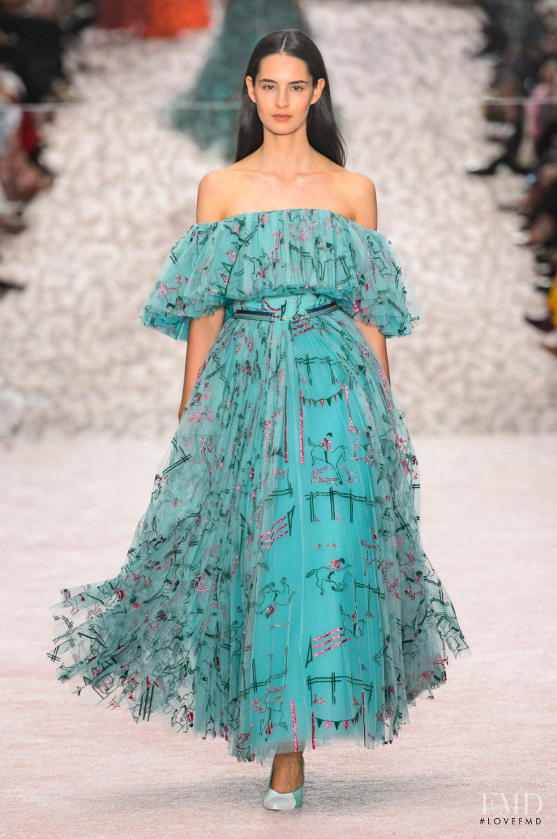 Africa Penalver featured in  the Carolina Herrera fashion show for Spring/Summer 2019