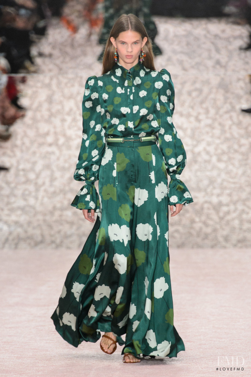 Julia Merkelbach featured in  the Carolina Herrera fashion show for Spring/Summer 2019