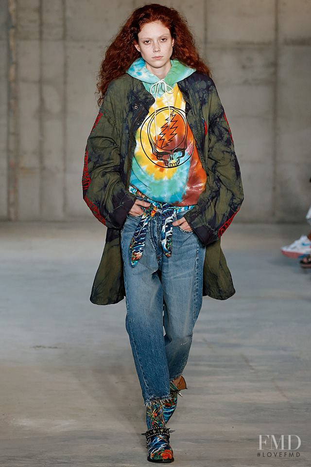 Natalie Westling featured in  the R13 fashion show for Spring/Summer 2019