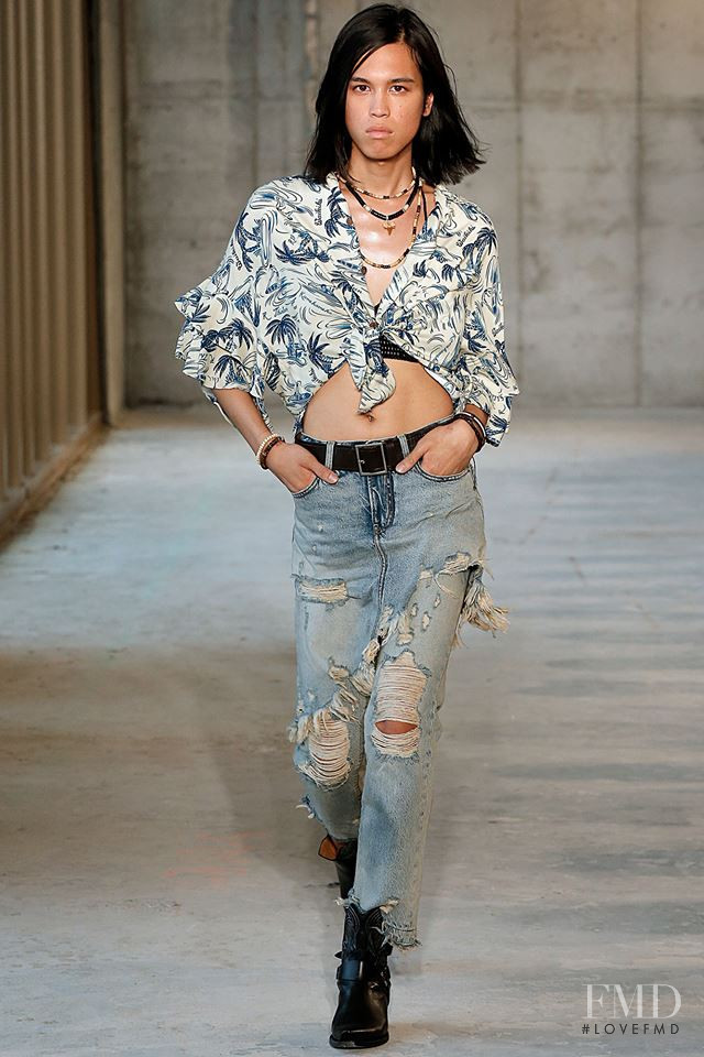 Dara Allen featured in  the R13 fashion show for Spring/Summer 2019