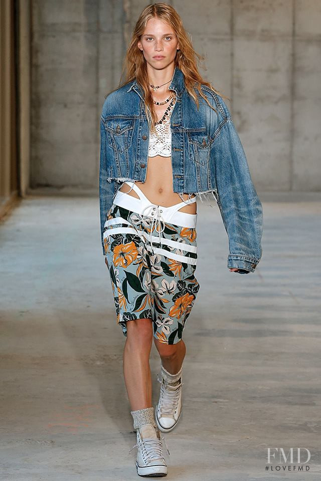 Rebecca Leigh Longendyke featured in  the R13 fashion show for Spring/Summer 2019