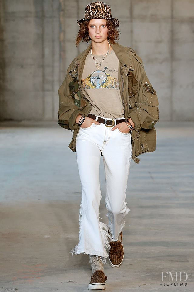 Giselle Norman featured in  the R13 fashion show for Spring/Summer 2019