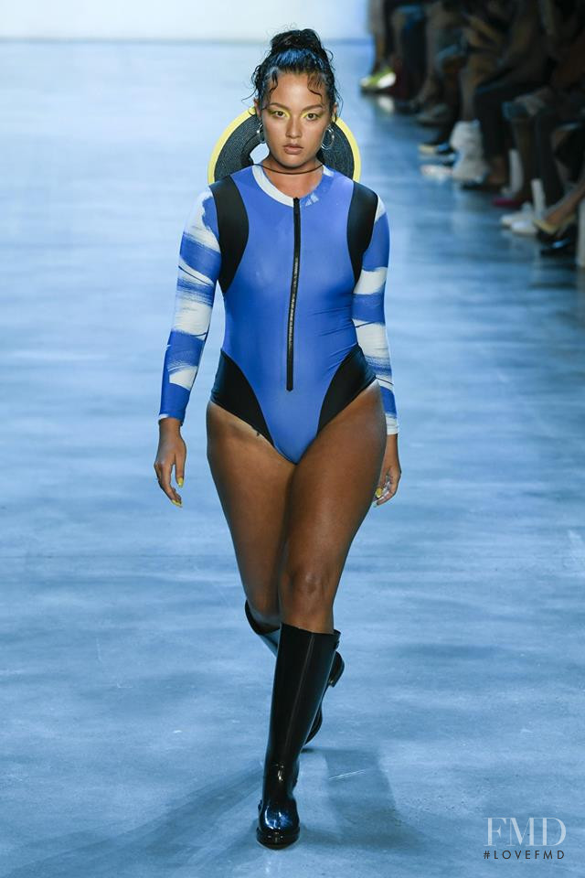 Mia Kang featured in  the Chromat fashion show for Spring/Summer 2019