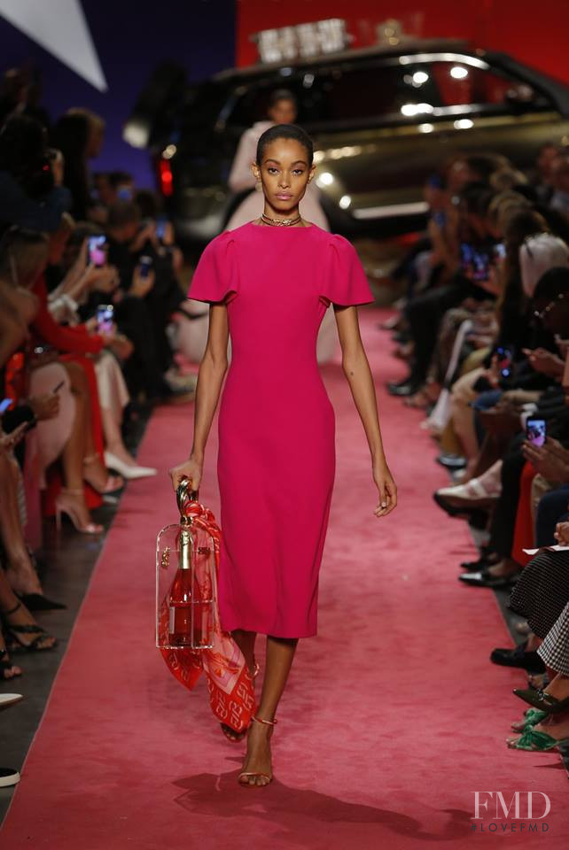 Samile Bermannelli featured in  the Brandon Maxwell fashion show for Spring/Summer 2019