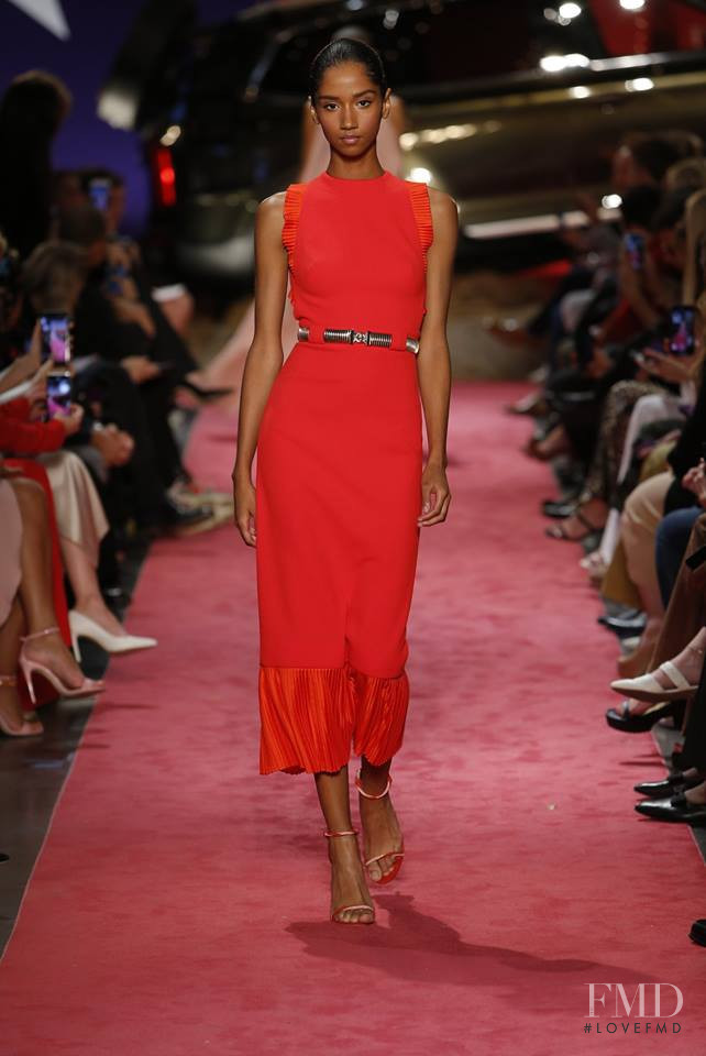Aiden Curtiss featured in  the Brandon Maxwell fashion show for Spring/Summer 2019