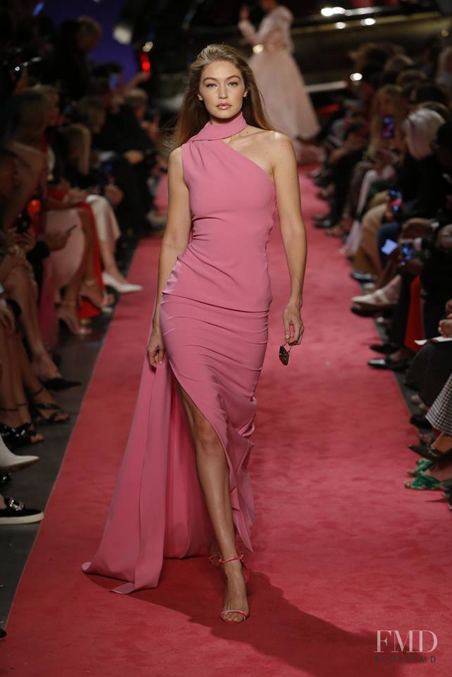 Gigi Hadid featured in  the Brandon Maxwell fashion show for Spring/Summer 2019